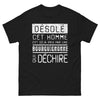 T-shirt Bourgogne noir - Cet homme est pris par une Bourguignonne