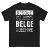 T-shirt Belgique noir - Désolé, cet homme est déjà pris