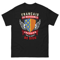 Thumbnail for T-shirt Lozérien noir - Français de Naissance, par la Grâce de Dieu