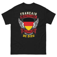 Thumbnail for T-shirt Franco-Allemand noir - Français de Naissance, Allemand par la Grâce de Dieu