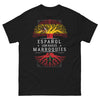 T-shirt Espagne noir - Racines marocaines à fleur de peau