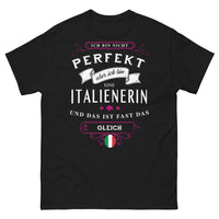 Thumbnail for T-shirt Italie noir - Ich bin nicht perfekt, aber ich bin eine Italienerin