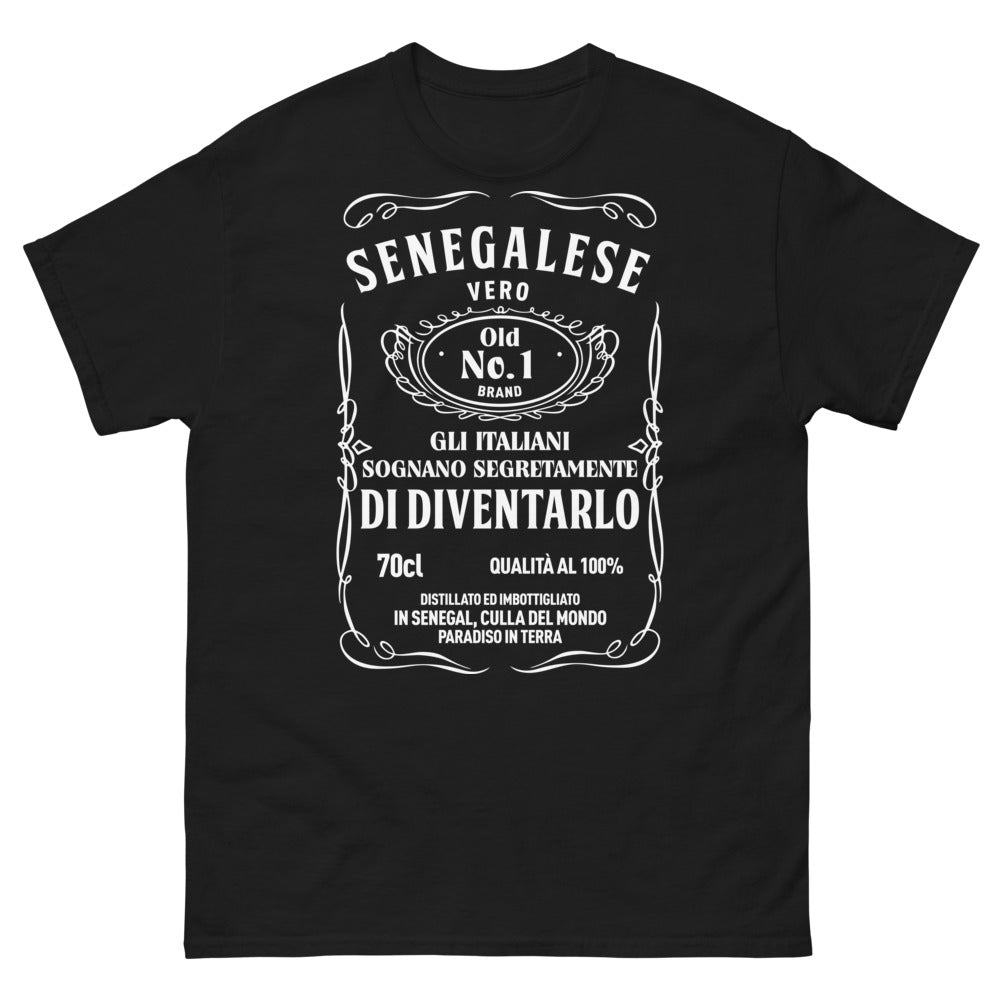 T-shirt Senegal nero - Un sogno italiano diventato realtà