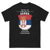T-shirt Serbie noir - Les héros viennent de Serbie