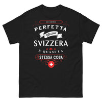 Thumbnail for Maglietta Svizzera nera - Je suis parfaite mais je suis suisse