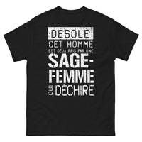 Thumbnail for T-shirt sage-femme Noir - Désolé cet homme est déjà pris par une sage-femme qui déchire