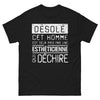 T-shirt esthéticienne noir - Désolé, cet homme est déjà pris