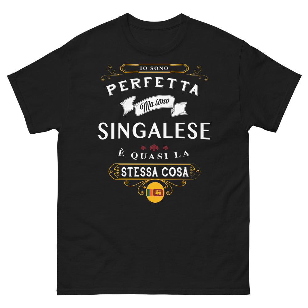 T-Shirt Singhalese nero - Perfetta ma Singhalese
