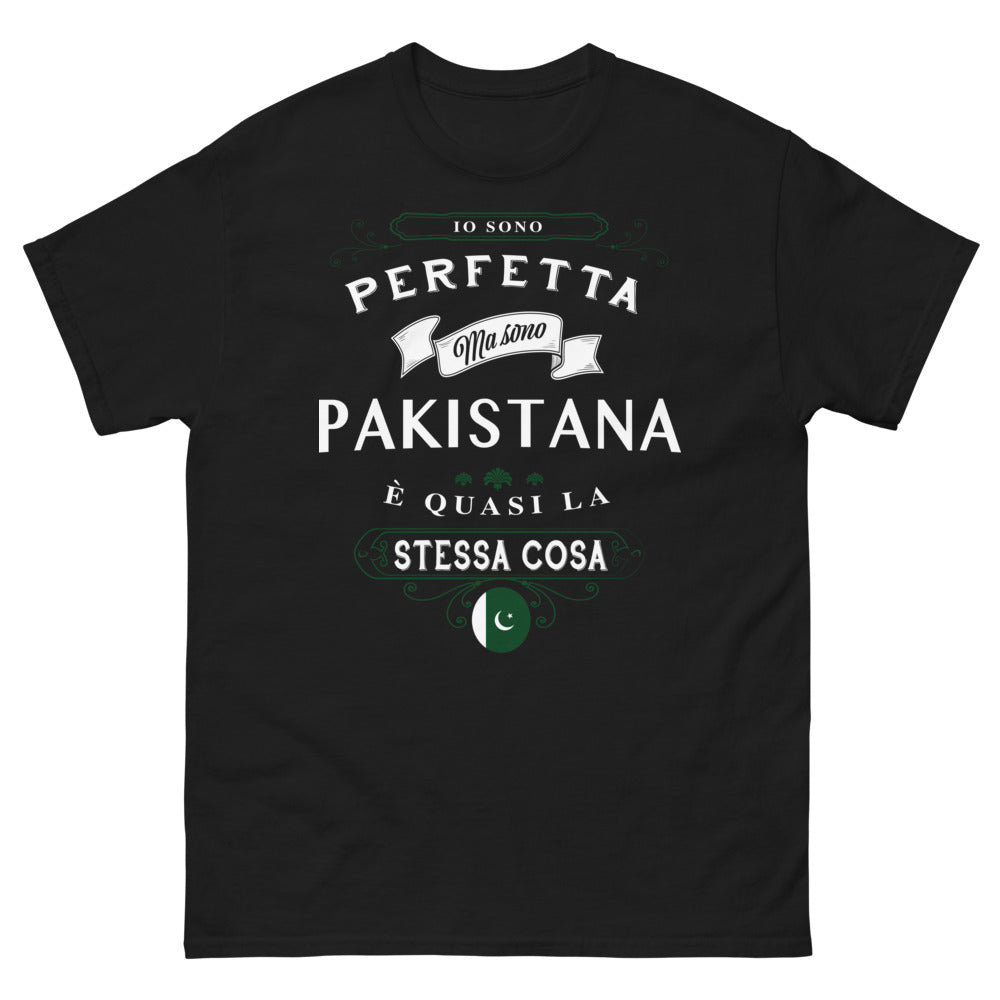 T-shirt Pakistan noir - Sono perfetta ma sono pakistana