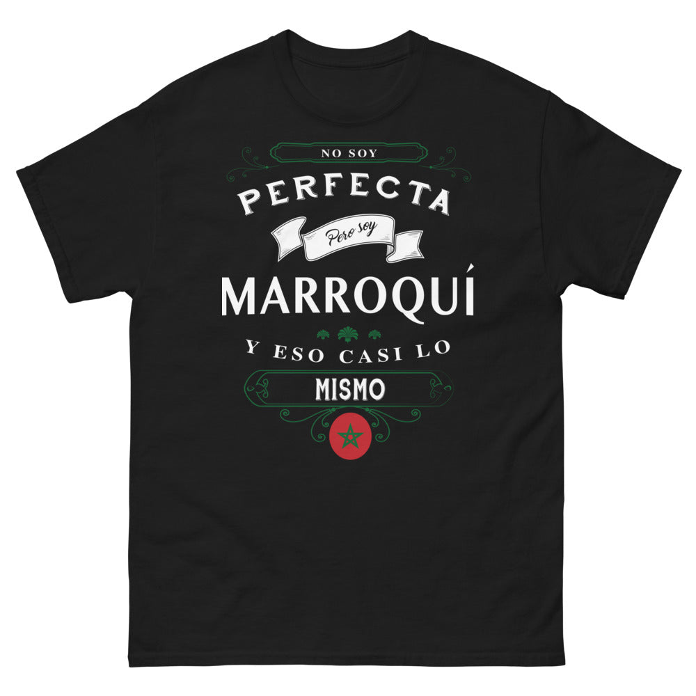 T-shirt Maroc noir - No soy perfecta, pero soy marroquí
