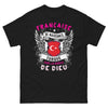 T-shirt Franco-Turc noir - Française de naissance, Turque par la grâce de Dieu