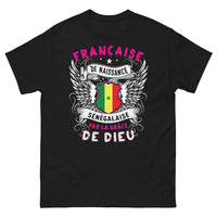 Thumbnail for T-shirt Sénégal noir - Française de naissance, grâce de Dieu