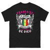 T-shirt Sénégal noir - Française de naissance, grâce de Dieu
