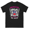 T-shirt Réunion noir - Française de naissance, Réunionnaise par la grâce de Dieu