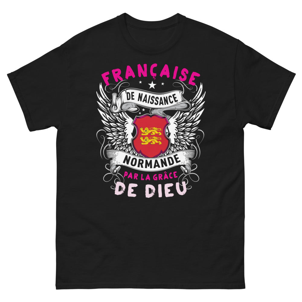 T-shirt Normandie noir - Française de naissance, Normande