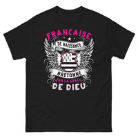 Thumbnail for T-shirt Bretagne noir - Française de naissance, Bretonne par la grâce de Dieu