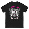 T-shirt Bretagne noir - Française de naissance, Bretonne par la grâce de Dieu