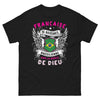 T-shirt France x Brésil noir - Française de naissance, Brésilienne par grâce de Dieu