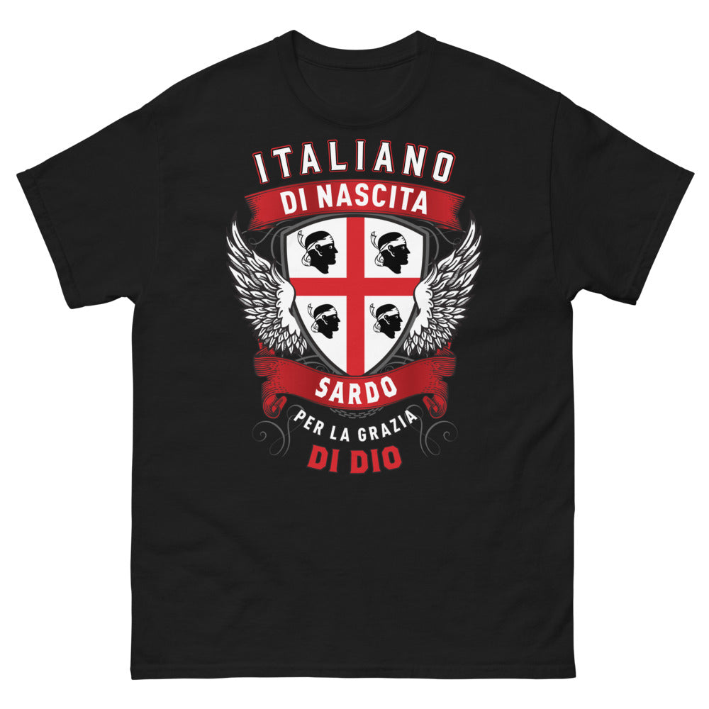 T-shirt Sardaigne bleu marine - Italiano di Nascita, Sardo per Grazia di Dio