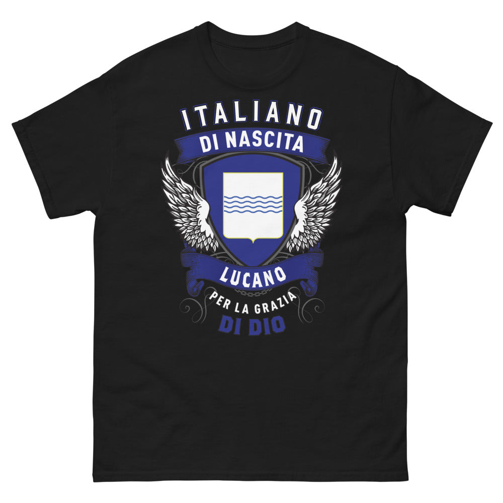T-shirt Lucano Basilicata nero - Italiano di nascita, Lucano per la grazia di Dio
