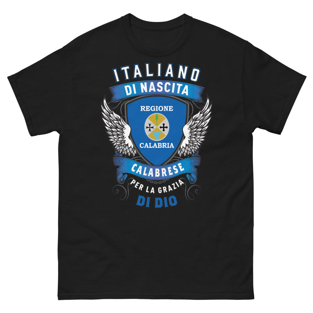 T-Shirt Calabria nera - Italiano di Nascita Calabrese