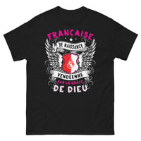 Thumbnail for T-shirt Vendée noir - Française de naissance, par la grâce de Dieu