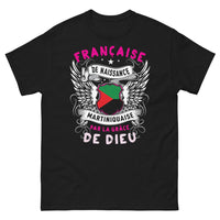 Thumbnail for T-shirt Martinique noir - Française de naissance, Martiniquaise de cœur
