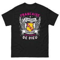 Thumbnail for T-shirt Lorraine noir - Française de Naissance, grâce de Dieu