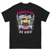 T-shirt Française & Colombienne noir - Française de Naissance, Colombienne par la Grâce de Dieu