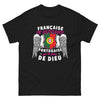 T-shirt France Portugal noir - Française de naissance, Portugaise par la grâce de Dieu