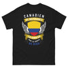 T-shirt Canada Colombie noir - Canadiens de naissance, Colombiens par la grâce de Dieu