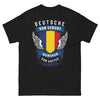 T-shirt Allemagne Roumanie noir - Deutsche von Geburt, Rumänen von Gottes Gnaden