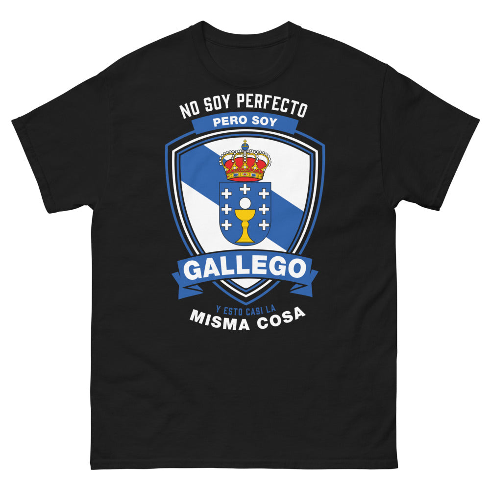 T-shirt Galice noir - No soy perfecto, soy gallego