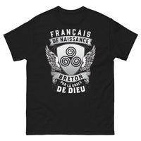 Thumbnail for T-shirt Bretagne noir - Français de naissance, breton par la grâce de Dieu