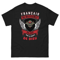 Thumbnail for T-shirt France noir - Français de Naissance, Soldat par la Grâce de Dieu