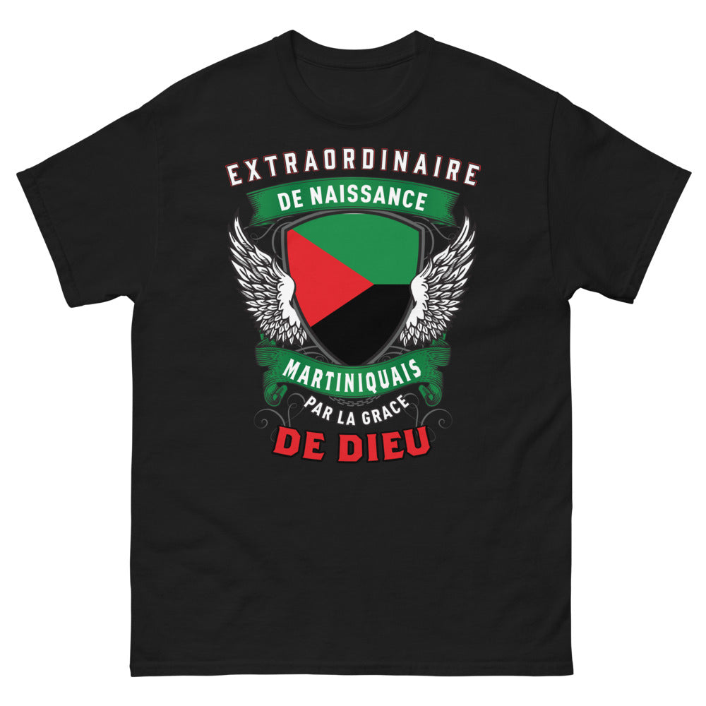 T-shirt Martiniquais noir - Extraordinaire de naissance
