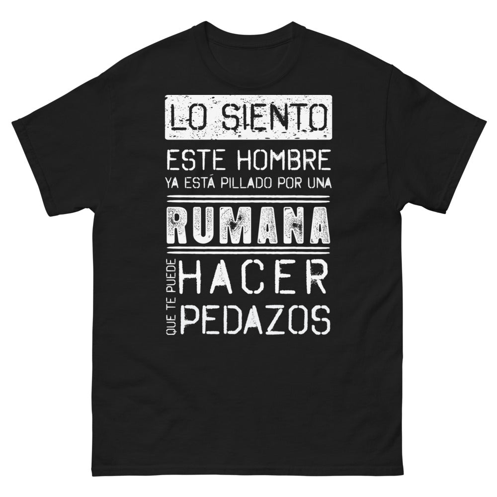 T-shirt Roumanie noir - Orgullosamente casado con una rumana