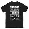 T-shirt Italie noir - Hombre enamorado de una italiana