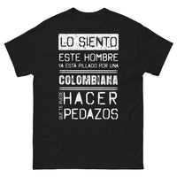 Thumbnail for T-shirt Colombiana noir - Lo siento, este hombre ya está pillado