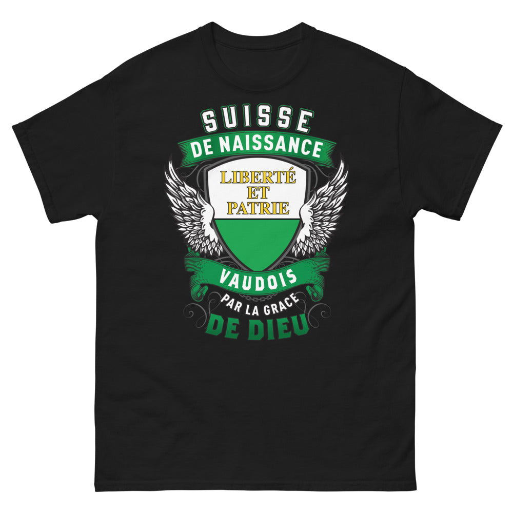 T-shirt Vaudois noir - Liberté et Patrie