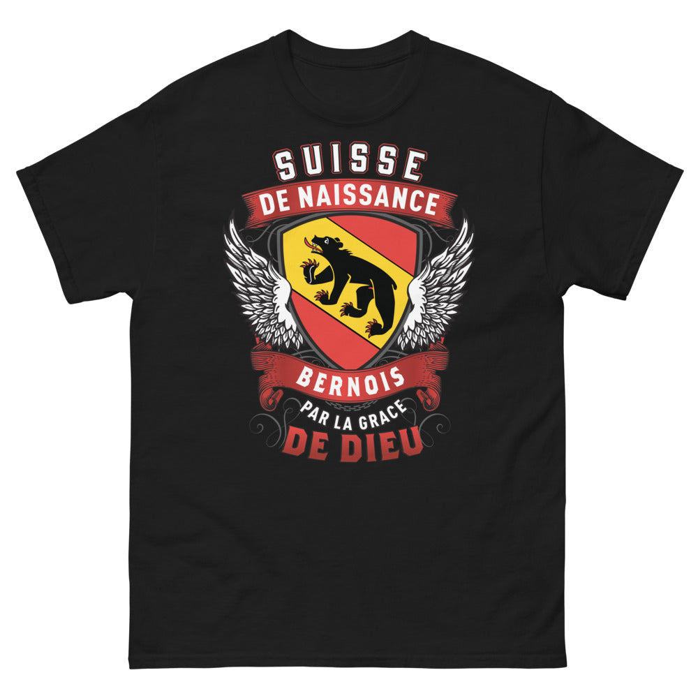 T-shirt Berne noir - Bernois de Naissance, grâce de Dieu