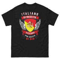 Thumbnail for T-shirt Sicile marine - Italiano di nascita, siciliano per grazia di Dio