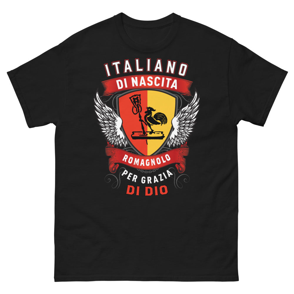 T-Shirt Romagna Nero - Italiano di nascita, romagnolo per grazia di Dio
