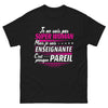 T-shirt enseignante noir - Super Woman… presque
