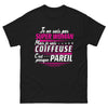 T-shirt Coiffeuse noir - presqu'une super-woman !