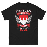 Thumbnail for T-shirt Franken noir - Deutscher von Geburt, Franke von Gottesgnaden