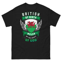 Thumbnail for T-shirt Pays de Galles noir - British by Birth, Welsh by Grace