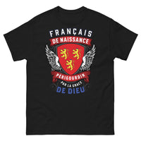 Thumbnail for T-shirt Périgourdin noir - Français de naissance, grâce de Dieu