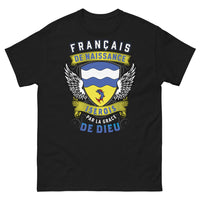 Thumbnail for T-shirt Isère noir - Français de naissance, Isérois par la grâce de Dieu
