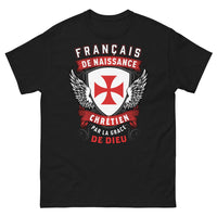 Thumbnail for T-shirt France chrétien noir - Français de naissance, par grâce
